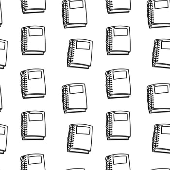 School doodle illustration seamless pattern. The pattern can be printed and used for various art and craft projects, such as scrapbooking, card-making, or DIY school-themed decorations. Vector