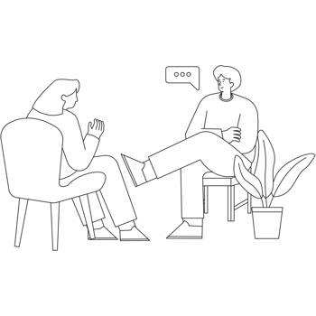Conversation People Communication Outline 2D Illustration png