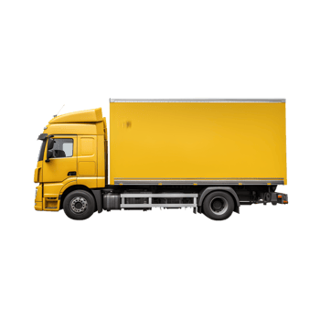 Trailler truck isolated on a transparent background png