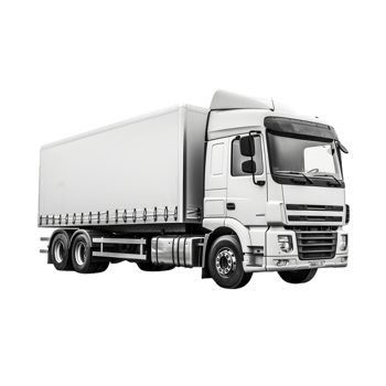 Trailler truck isolated on a transparent background png