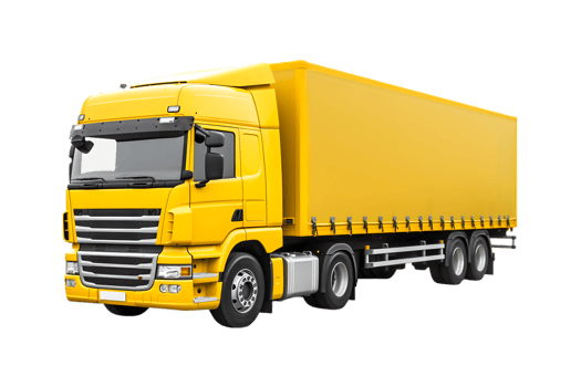 Trailler truck isolated on a transparent background png