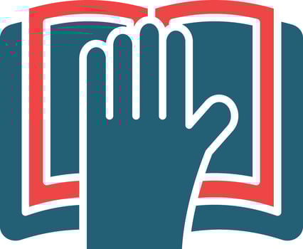 Oath Glyph Two Color Icon For Personal And Commercial Use. vector