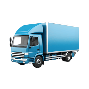 Delivery truck isolated on a transparent background png