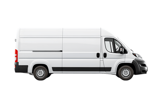 Cargo van truck isolated on a transparent background png
