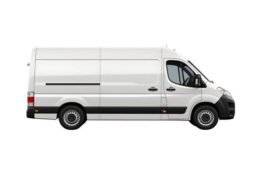 Cargo van truck isolated on a transparent background png