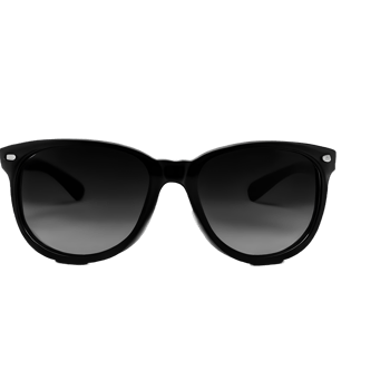 Black sunglasses isolated on transparent background with an empty space around it AI Generated png