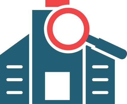 Search Apartment Glyph Two Color Icon For Personal And Commercial Use. vector