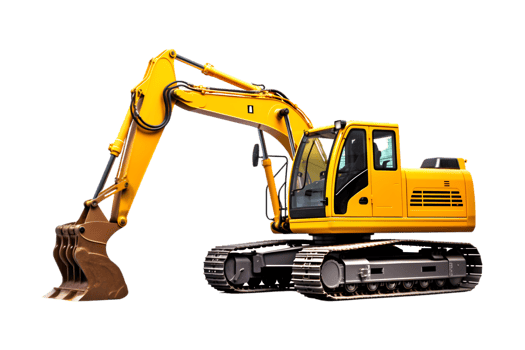 Excavator isolated on a transparent background png