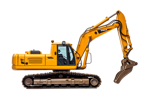 Excavator isolated on a transparent background png