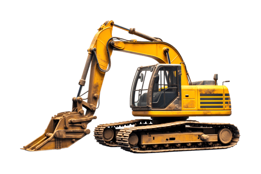 Excavator isolated on a transparent background png