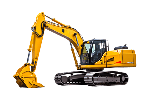 Excavator isolated on a transparent background png