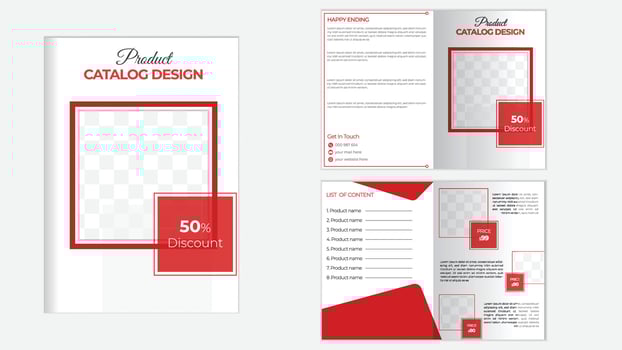 Product catalog design vector template