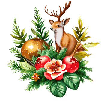 watercolor christmas. AI Generative png