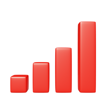 chart graph 3d render set ,graph 3d element png