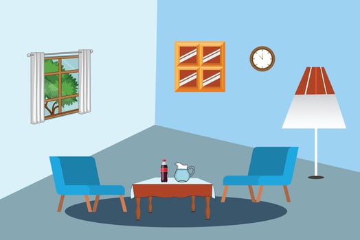House Living Room illustration in vector size.