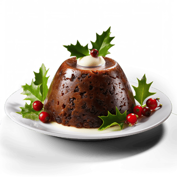Christmas pudding isolated on transparent background png