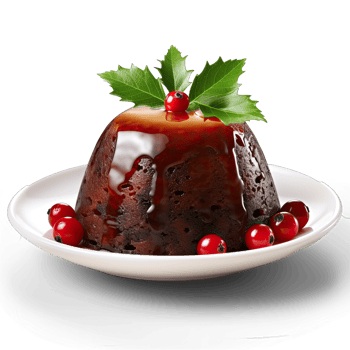 Christmas pudding isolated on transparent background png