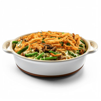 Green bean casserole isolated on transparent background png