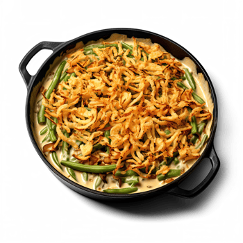 Green bean casserole isolated on transparent background png