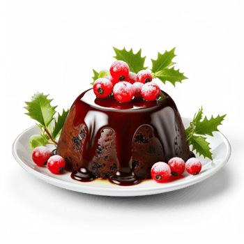 Christmas pudding isolated on transparent background png