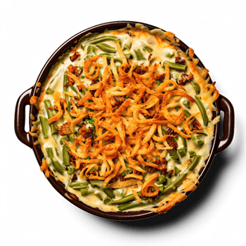Green bean casserole isolated on white background png
