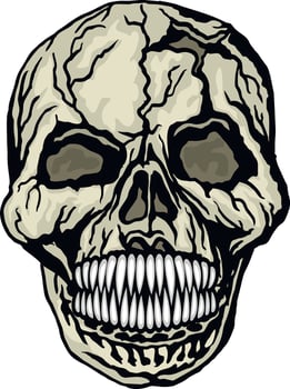 Gothic sign with skull, grunge vintage design t shirts vector