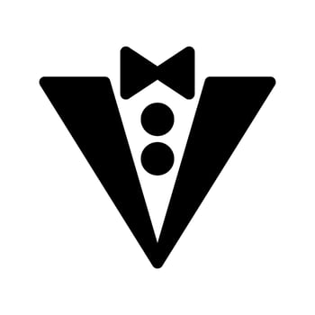 Groom Suit Icon Vector Symbol Design Illustration