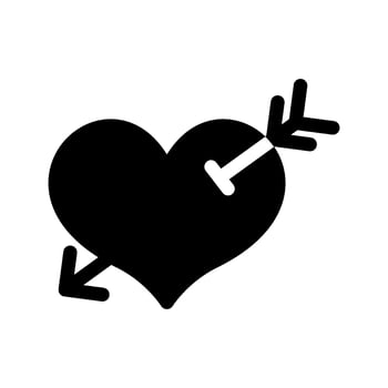 Love Heart Icon Vector Symbol Design Illustration