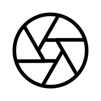 Aperture Icon Vector Symbol Design Illustration