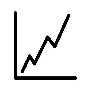 Line Chart Icon Vector Symbol Design Illustration