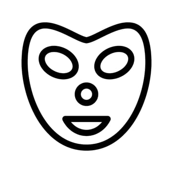 Beauty Mask Icon Vector Symbol Design Illustration