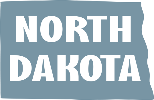 outline drawing of north dakota state map. png