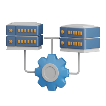 3d rendering data integrated isolated useful for cloud, network, computing, technology, database, server and connection design element png