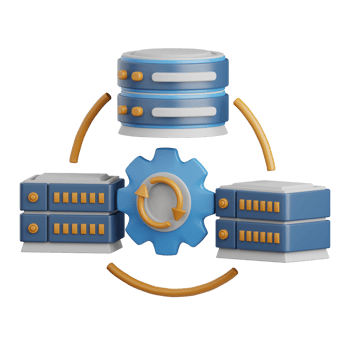 3d rendering update system isolated useful for cloud, network, computing, technology, database, server and connection design element png