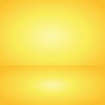 Yellow gradient background. Studio room concept, template mock up for display of content. Abstract glow backdrop wall display. Simple modern plain space for photo product. Vector EPS 10