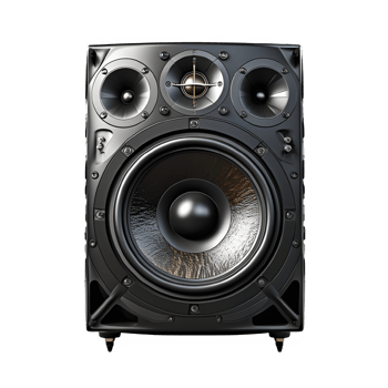 music speaker isolated on transparent background ,music player cut out generative ai png