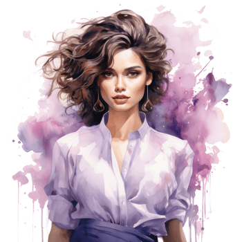 Fashion watercolor girl isolated png