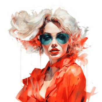 Fashion watercolor girl isolated png