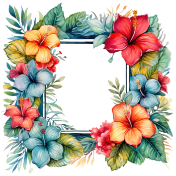Tropical natural frame isolated png