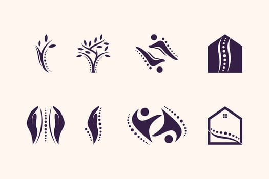 Chiropractic logo icon vector with modern element idea