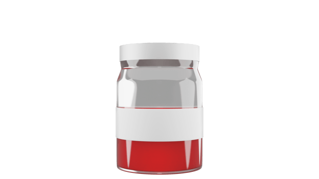 3D rendering of red fluid, blood sample, substance in laboratory png