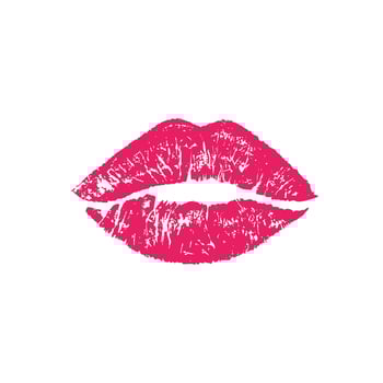 Lip Kiss.Lip Kiss Printable Illustration Isolated on white background. vector