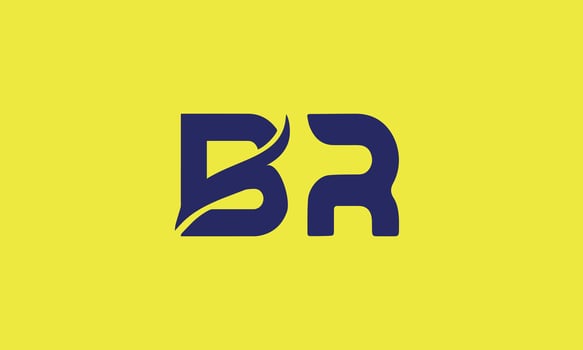 BR or RB logo and icon designs vector
