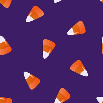 Candy corn Halloween seamless pattern vector illustration