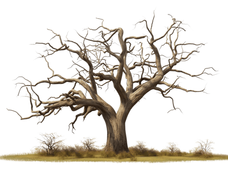 dead tree on transparent background png