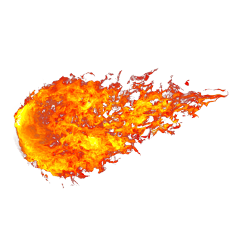 Meteorite or fireball. ball of fire. glowing magma sphere. large sphere of red energy. fantasy game spell icon. Generative AI. png