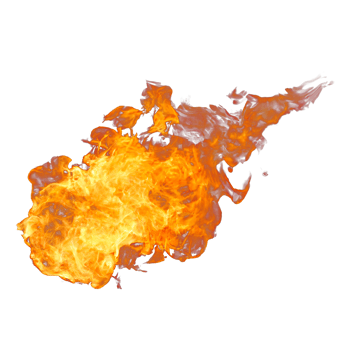 Meteorite or fireball. ball of fire. glowing magma sphere. large sphere of red energy. fantasy game spell icon. Generative AI. png