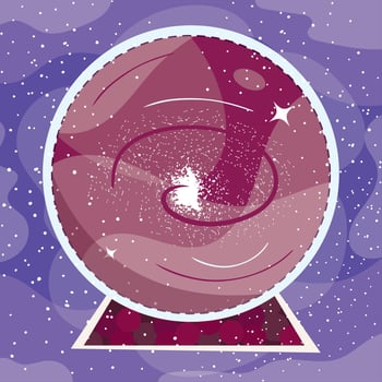 Isolated colored abstract crystal ball Vector illustration