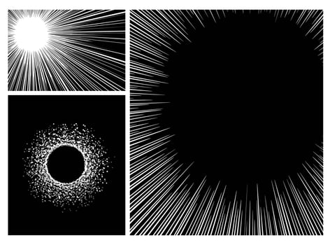 Manga speed radial effect for comic scene vector