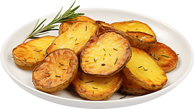 Roasted potato png with AI generated.